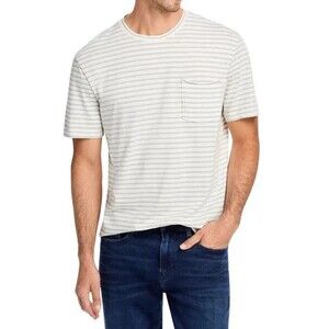 PAIGE Shirt Mens Large White Stripe Pullover Short Sleeve Pocket Tee RAMIREZ